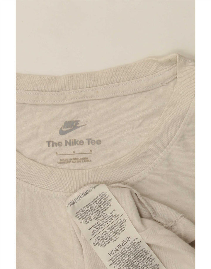 Camiseta masculina Nike grande algodão bege