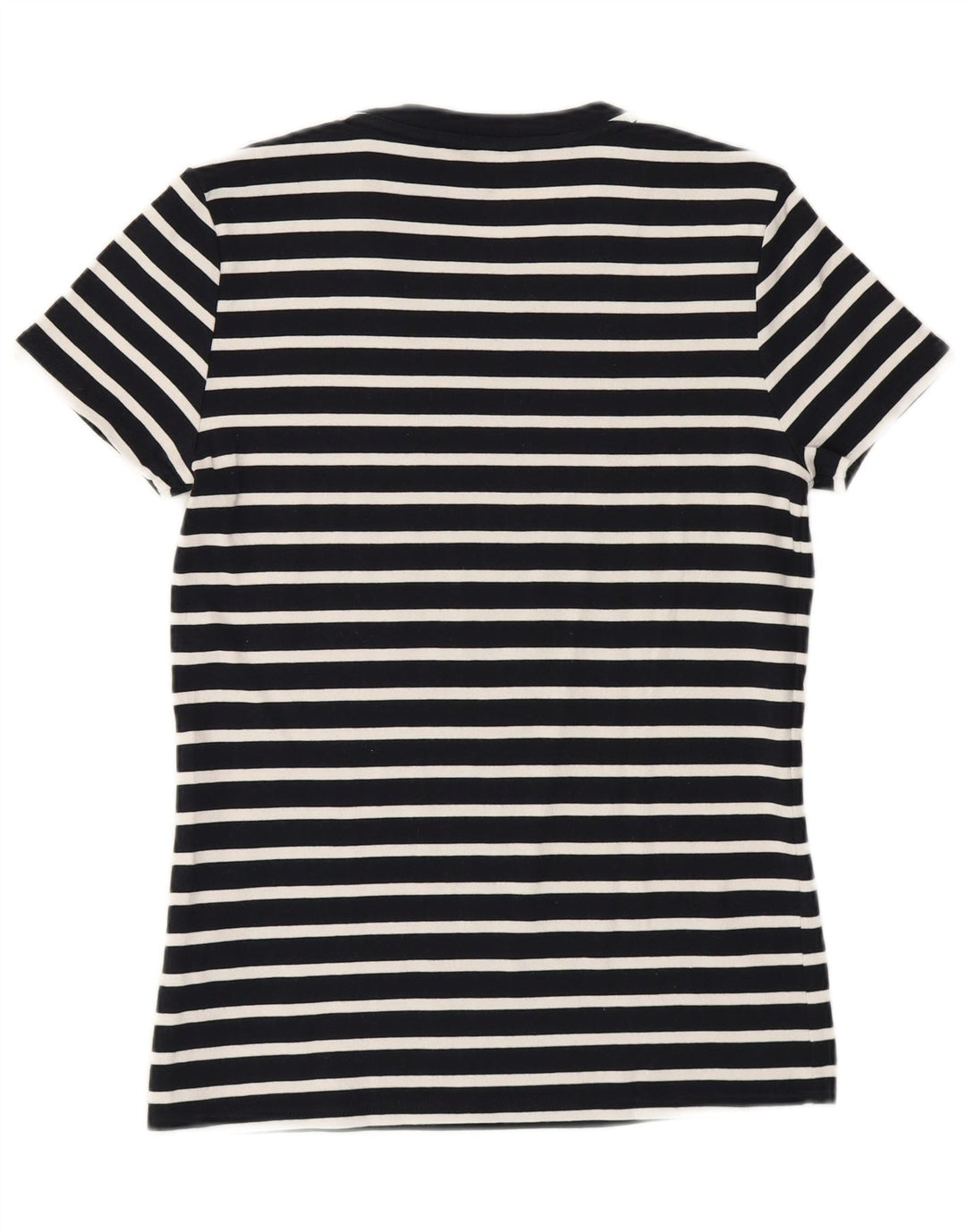 Camiseta feminina Tommy Hilfiger UK 14 grande algodão listrado azul marinho