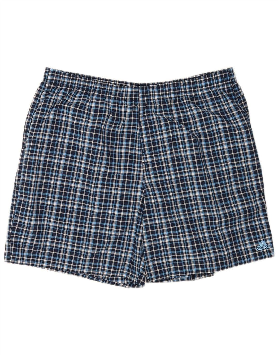 Shorts de natação masculino Adidas XL azul xadrez poliéster