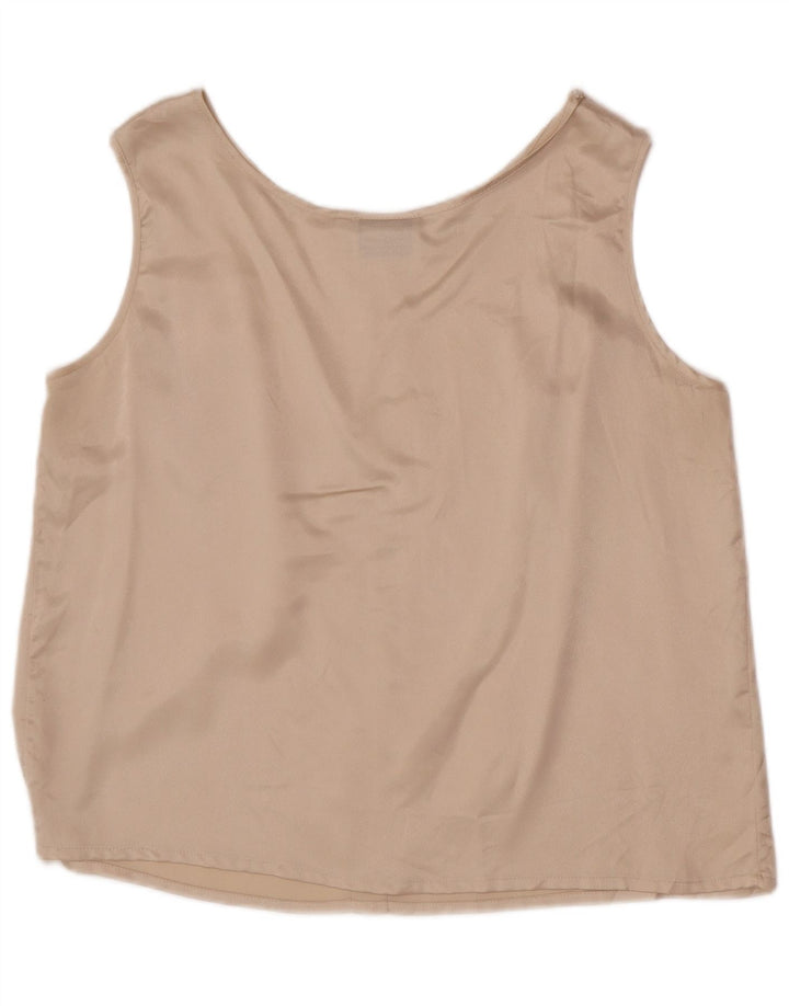 Colete feminino Luisa Spagnoli Top IT 42 2XL poliéster bege