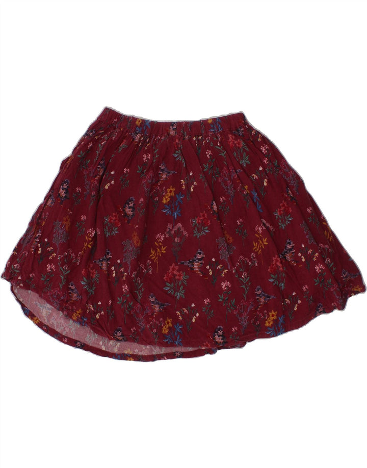 FAT FACE Girls A-Line Skirt 6-7 Years W22  Maroon Viscose Vintage Fat Face and Second-Hand Fat Face from Messina Hembry 
