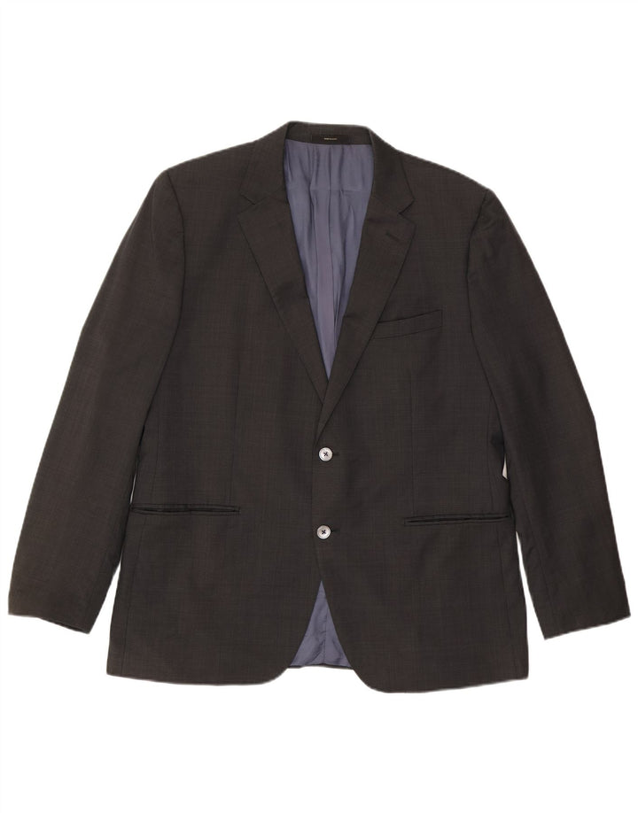 Jaqueta blazer masculina Massimo Dutti com 2 botões US 46 XL cinza acetato clássico