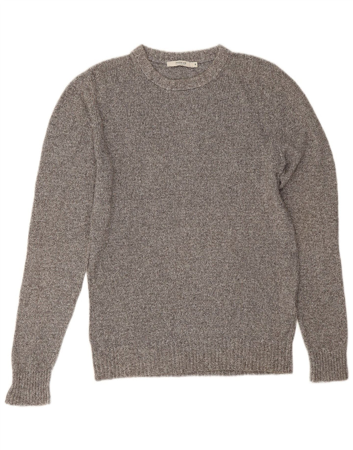 Suéter masculino Jack & Jones com gola redonda e algodão cinza pequeno