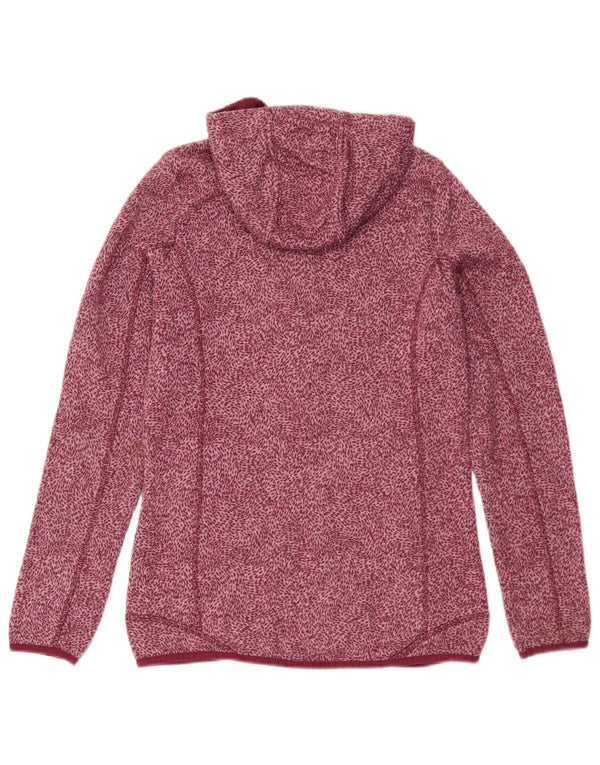 Suéter feminino com capuz e zíper Mountain Warehouse Reino Unido 12 médio Borgonha