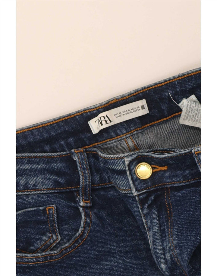 Calça jeans feminina Zara Bootcut EU 36 XS W26 L26 azul