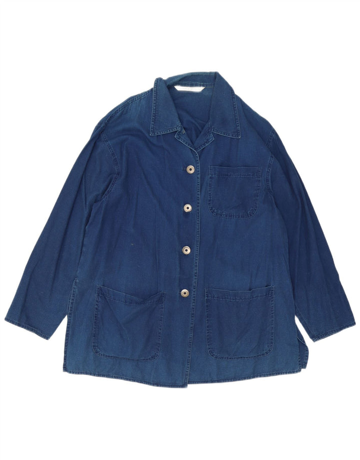 Jaqueta jeans feminina Marks & Spencer Reino Unido 14 algodão azul médio