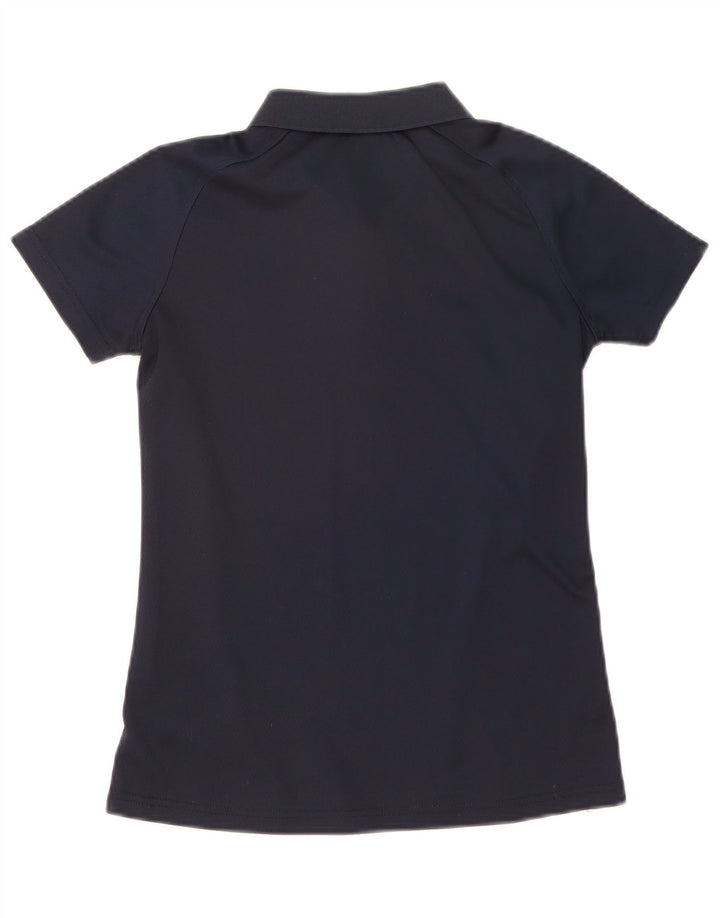 Camisa pólo feminina Canterbury UK 8 pequena poliéster azul marinho