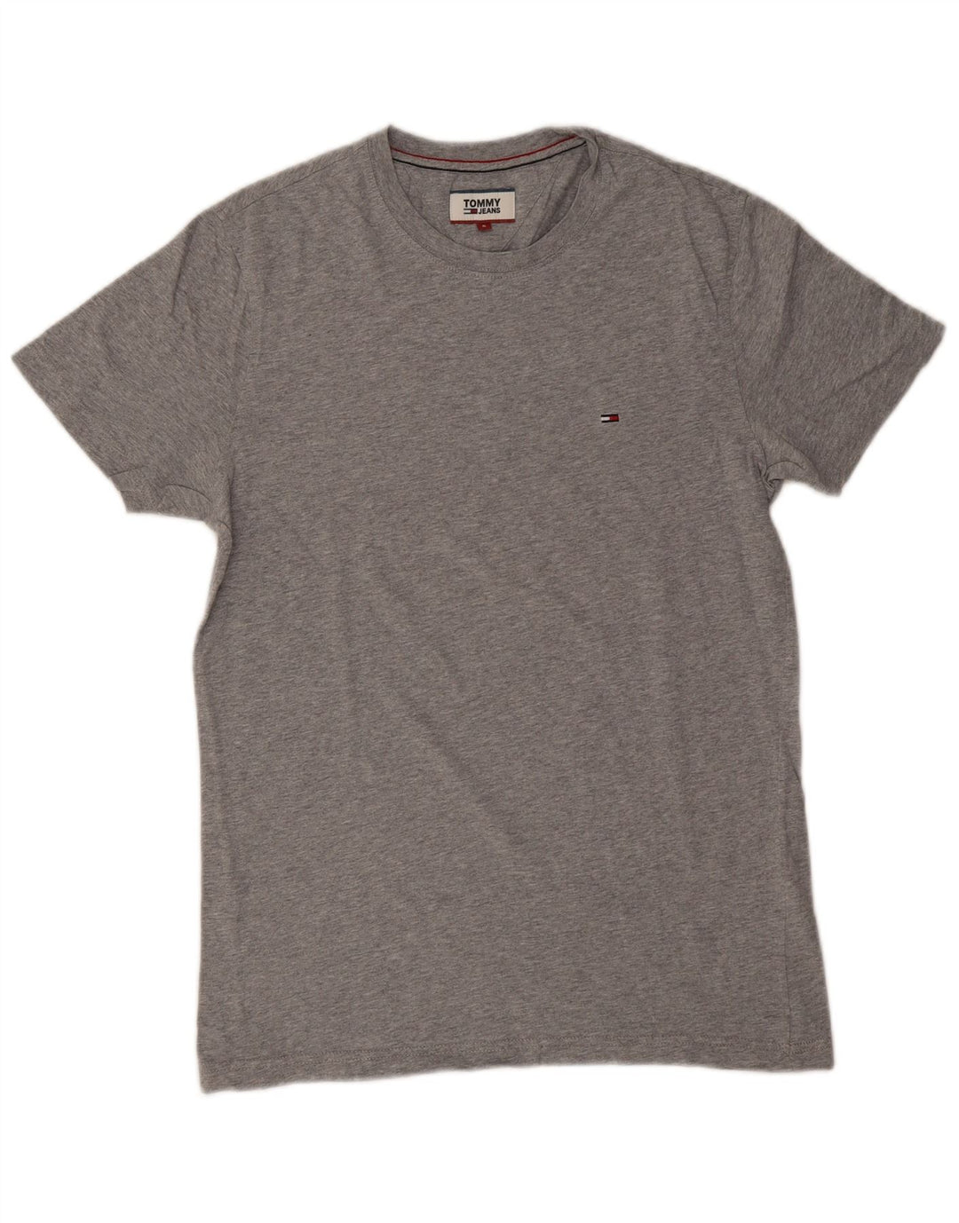 Camiseta masculina Tommy Hilfiger top pequeno algodão cinza