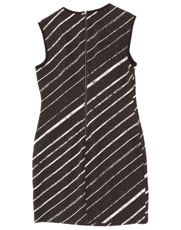 Vestido feminino Dkny sem mangas US 6 médio preto listrado