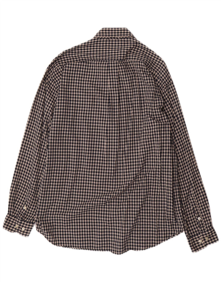 Camisa masculina TOMMY HILFIGER XL de algodão xadrez preto
