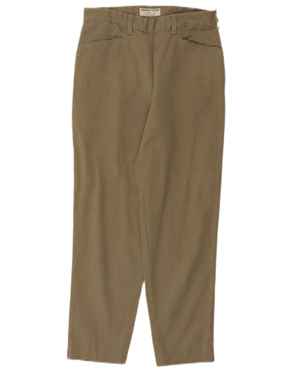 Calça feminina cortada cônica Lee W29 L25 algodão cáqui