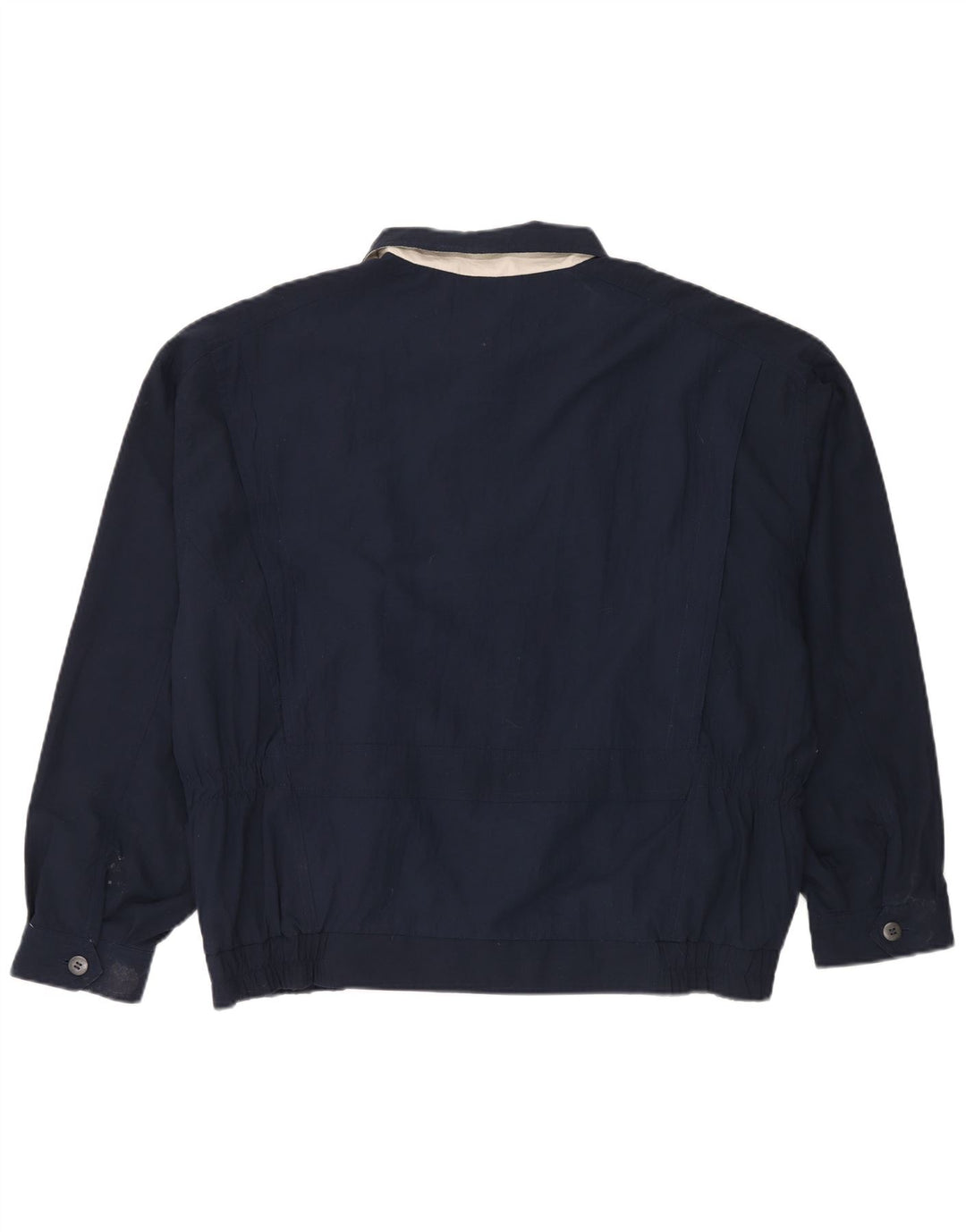 Jaqueta bomber masculina vintage UK 42 XL poliéster azul marinho