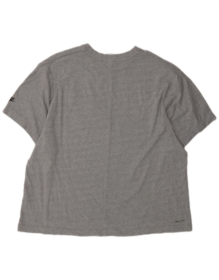 Camiseta masculina Nike Dri Fit Top 2XL algodão cinza
