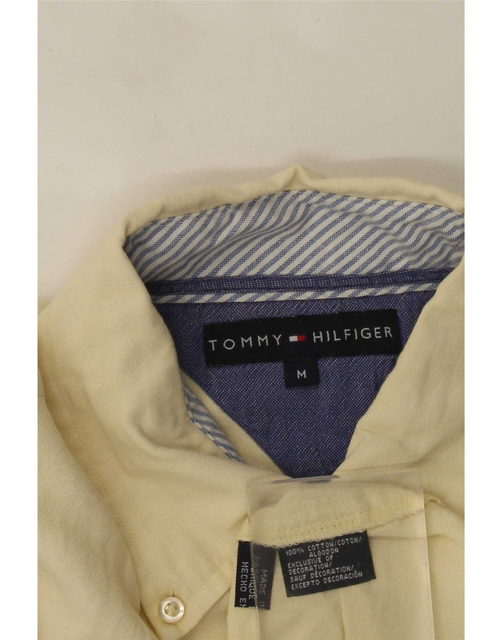 Camisa masculina Tommy Hilfiger de algodão amarelo médio