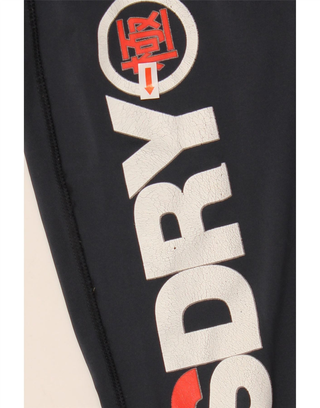 Leggings gráficas femininas Superdry UK 8 pequeno bloco colorido azul marinho
