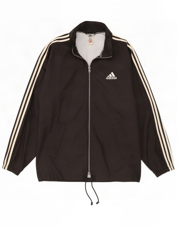 Adidas Mens Hooded Rain Jacket UK 42/44 Large Black Nylon