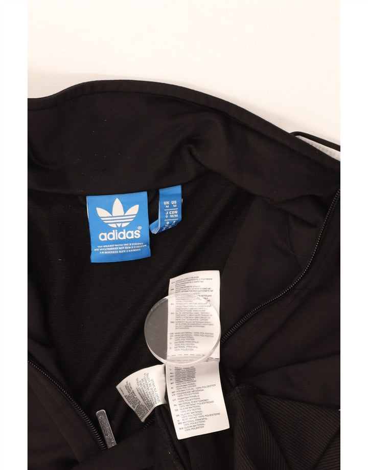 ADIDAS Mens Tracksuit Top Jacket Médio Preto Poliéster