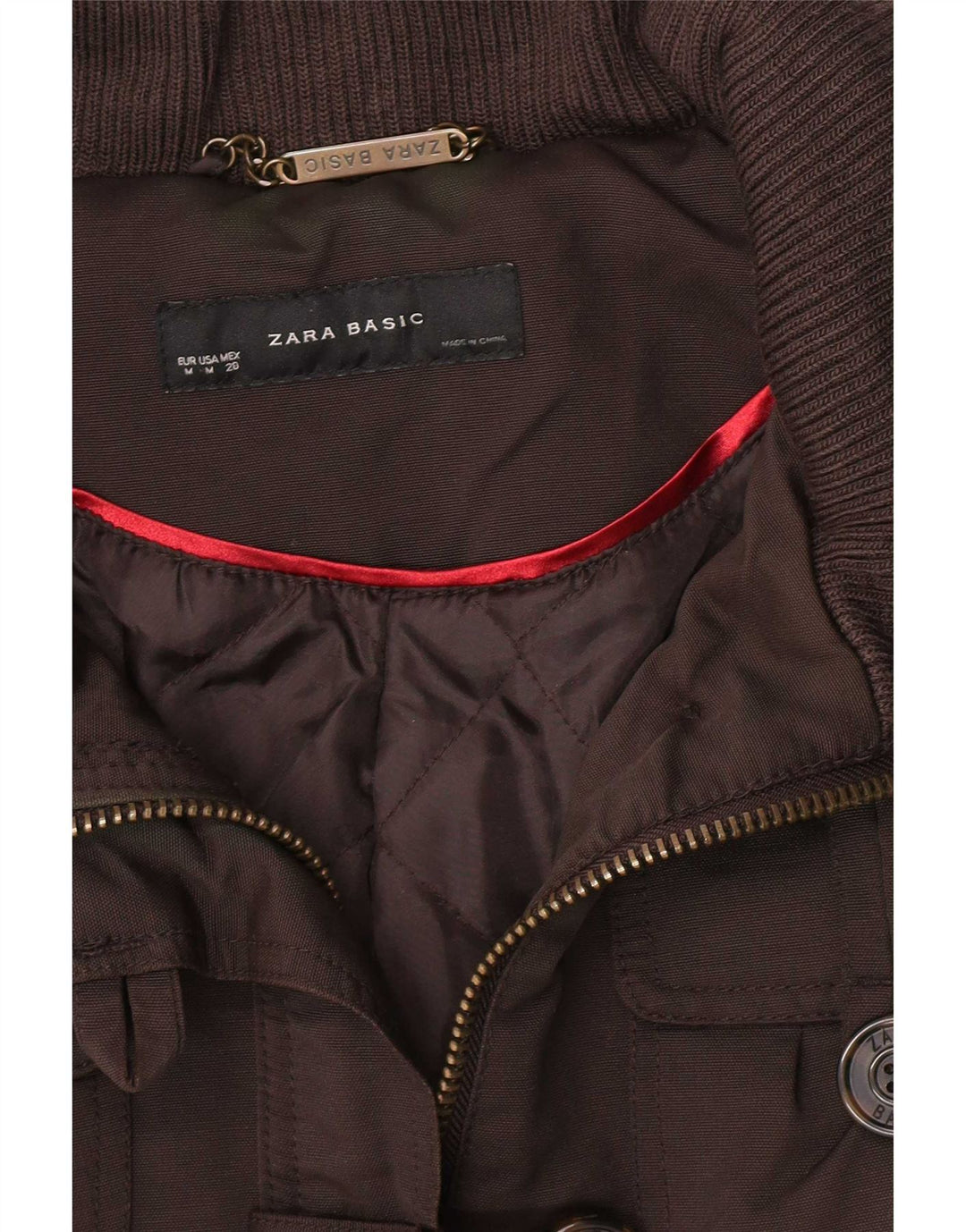Sobretudo feminino Zara UK 12 marrom médio