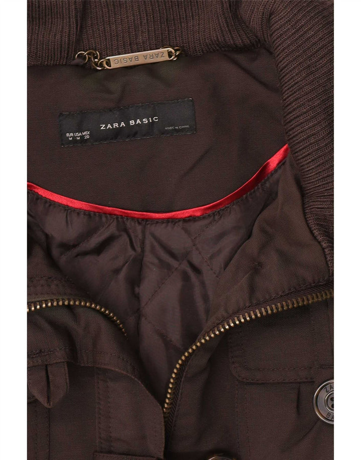 Sobretudo feminino Zara UK 12 marrom médio