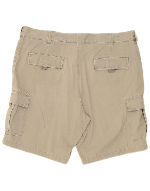Shorts cargo masculino Jeanagers W38 XL algodão cáqui