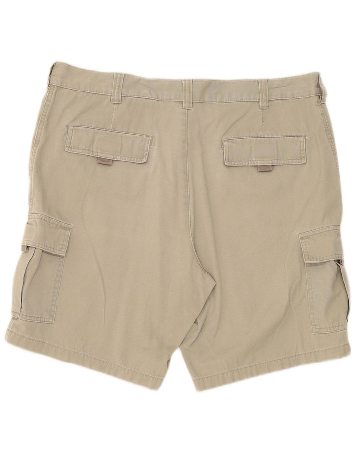 Shorts cargo masculino Jeanagers W38 XL algodão cáqui