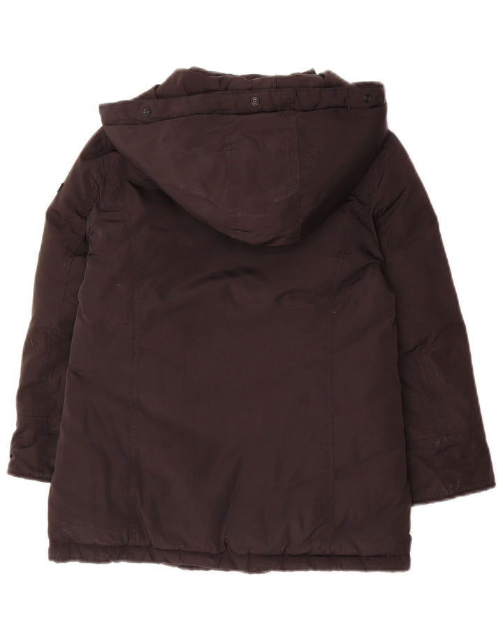 Casaco acolchoado com capuz para meninas Woolrich 5-6 anos preto
