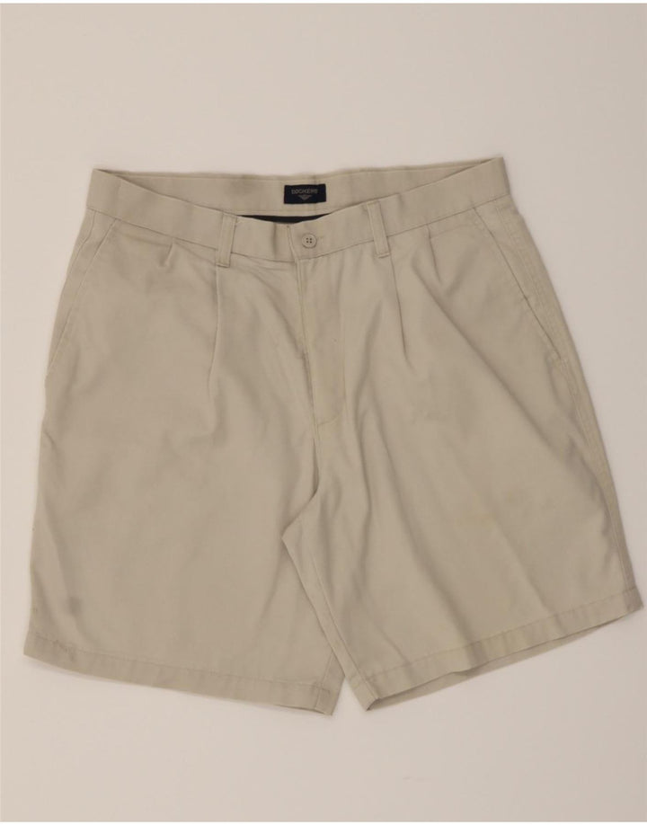 DOCKERS Mens Chino Shorts W34 Large Grey Cotton Vintage Dockers and Second-Hand Dockers from Messina Hembry 