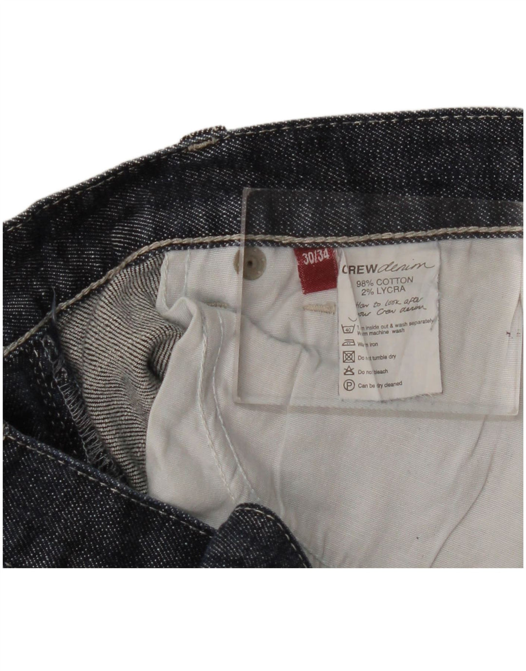 Crew Clothing feminino bootcut jeans W30 L34 azul marinho algodão