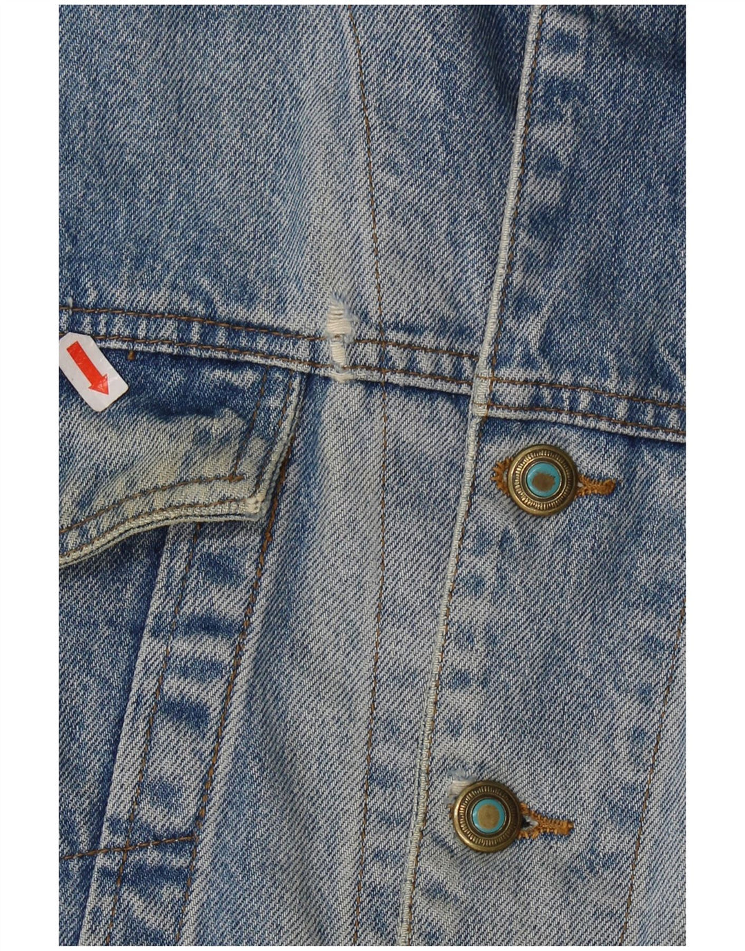 Jaqueta jeans feminina grande JEP'S Reino Unido 10 algodão azul pequeno