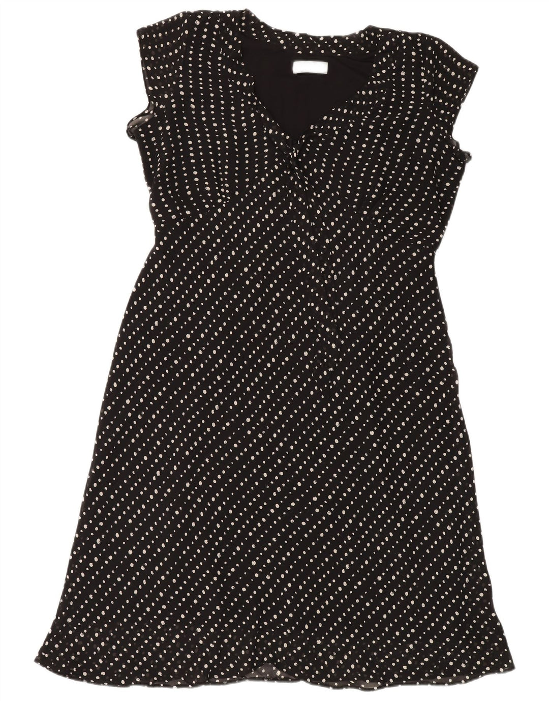 Vestido feminino Wallis A-Line UK 20 2XL poliéster manchado preto