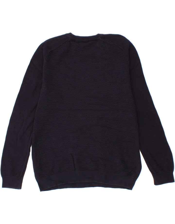 JACK & JONES Mens Crew Neck Jumper Sweater XL Navy Blue Cotton Vintage Jack & Jones and Second-Hand Jack & Jones from Messina Hembry 