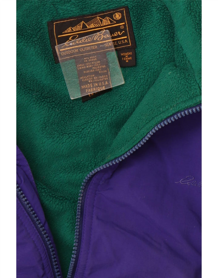 Jaqueta bomber feminina EDDIE BAUER UK 14 nylon roxo médio