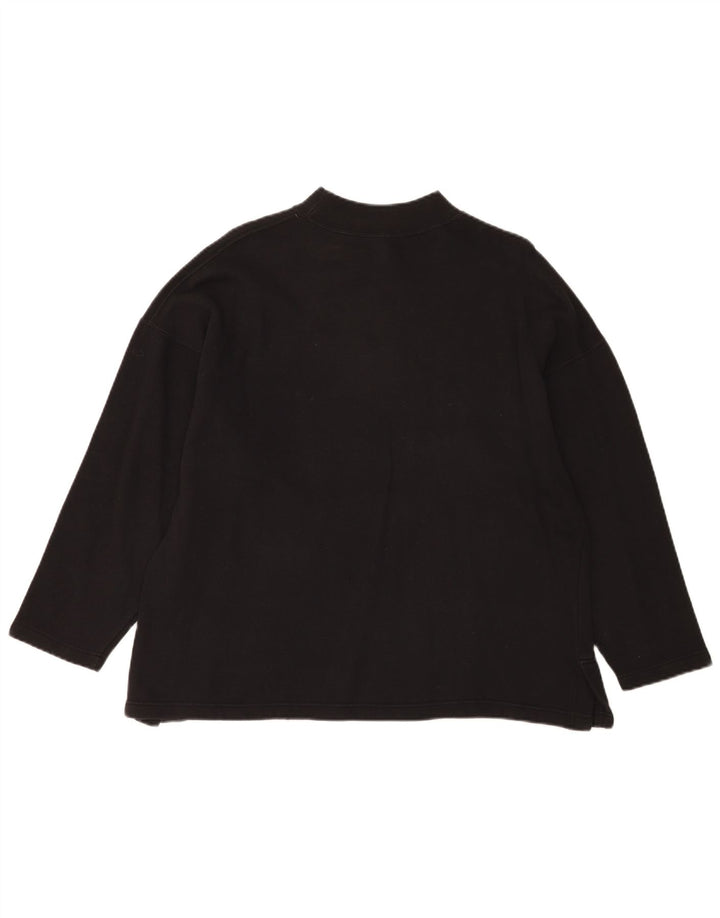 Top gráfico feminino vintage oversized manga comprida Reino Unido 14 médio preto novidade