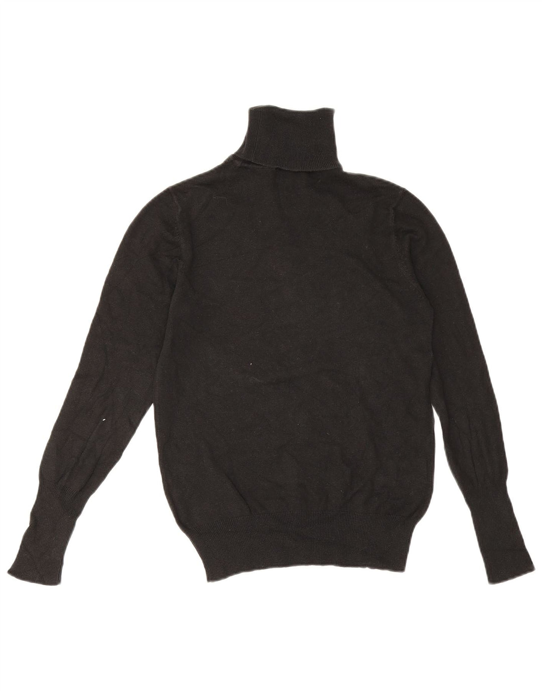 Zara Suéter feminino com gola redonda e gola alta Reino Unido 14 grande preto