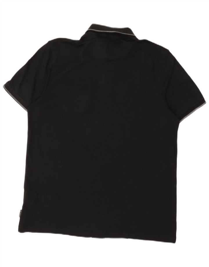 Camisa polo masculina Ted Baker tamanho 3 médio algodão preto