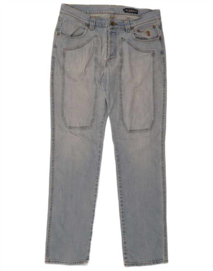 Jeans retos masculinos Jeckerson W36 L32 algodão azul