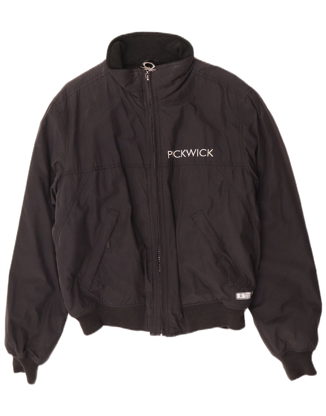 Jaqueta bomber masculina acolchoada Pickwick Reino Unido 38 algodão preto médio