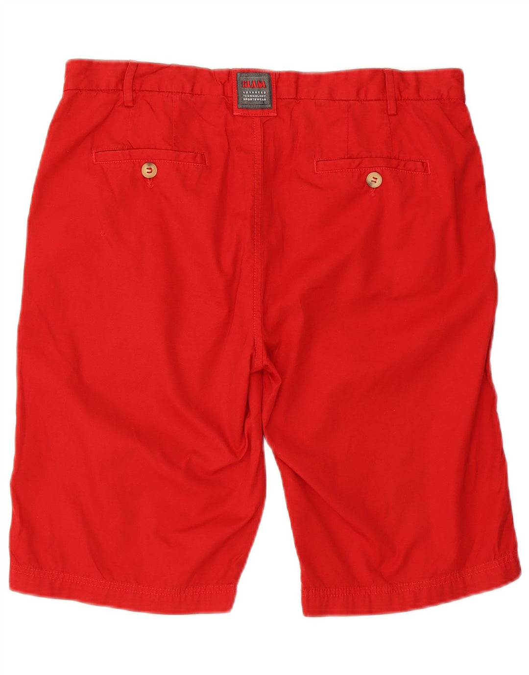 SLAM Mens Chino Shorts Grande W36 Algodão Vermelho