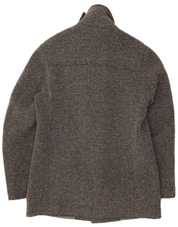 Jaqueta masculina de malha Fred Perry UK 40 grande lã cinza