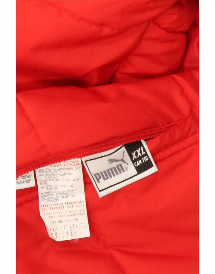 Jaqueta acolchoada reversível masculina Puma UK 44 2XL azul marinho Colourblock