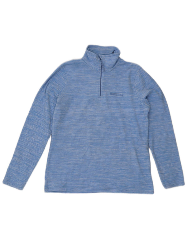 Suéter de lã feminino Mountain Warehouse com zíper e gola UK 14 grande azul manchado