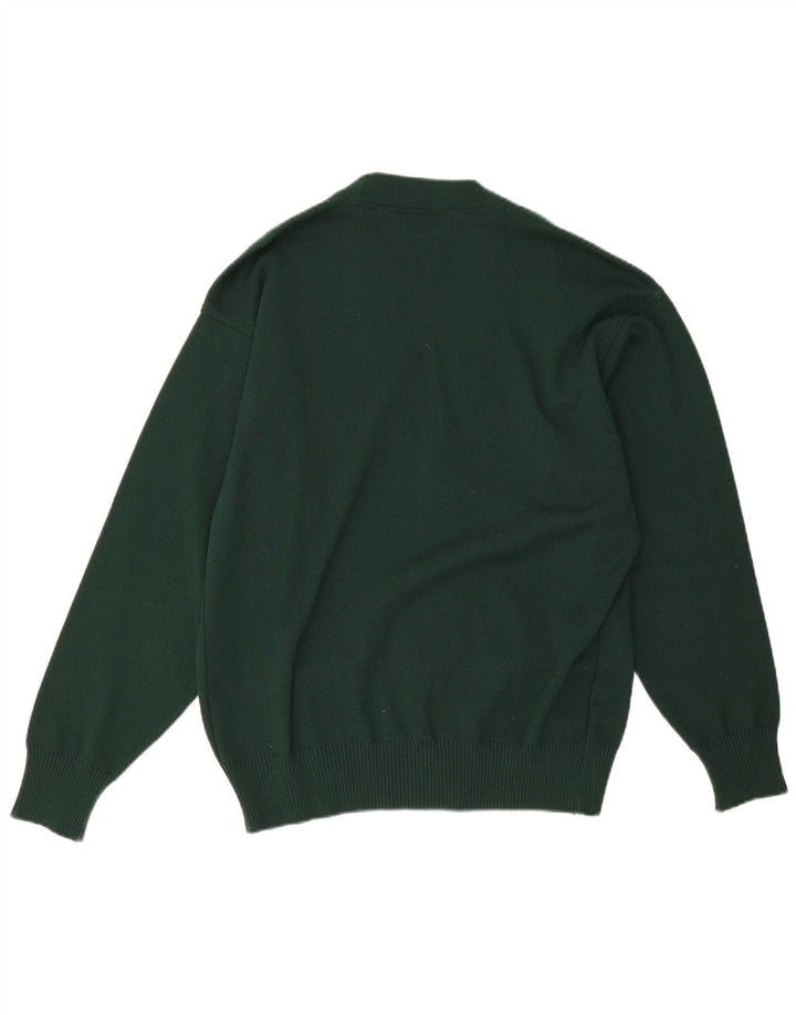 Suéter masculino Paul & Shark Yachting Cardigan de lã verde médio