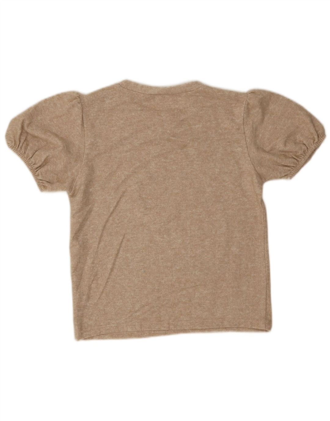 Zara Blusa Feminina Top Reino Unido 12 Médio Bege