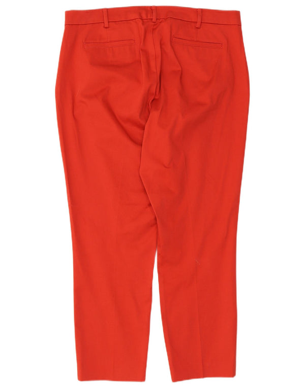 Calça chino feminina Ralph Lauren de cintura alta cônica US 14 XL W36 L26 vermelha