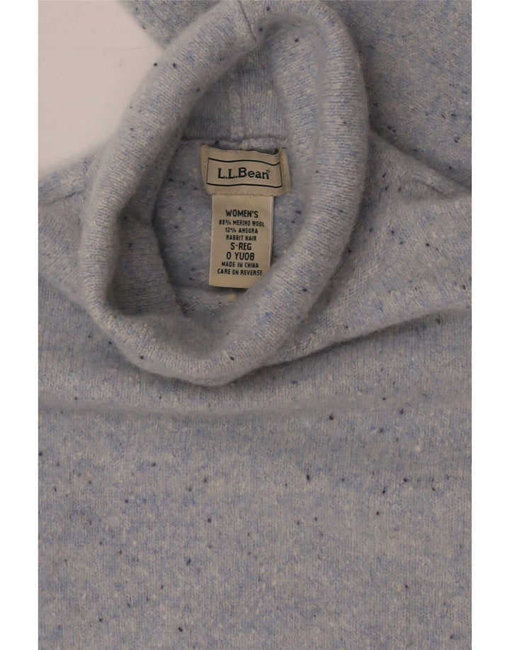 Suéter feminino L.L.Bean com gola redonda Reino Unido 8 pequeno cinza manchado