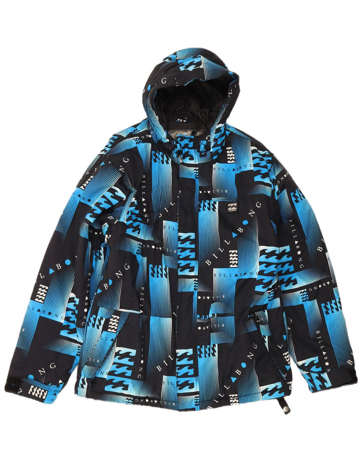 Jaqueta corta-vento masculina Billabong Graphic UK 38 Médio Azul Geométrico