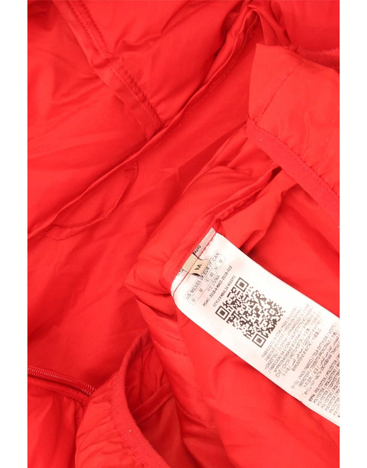 Jaqueta acolchoada com capuz Guess masculina UK 40 poliéster vermelho médio