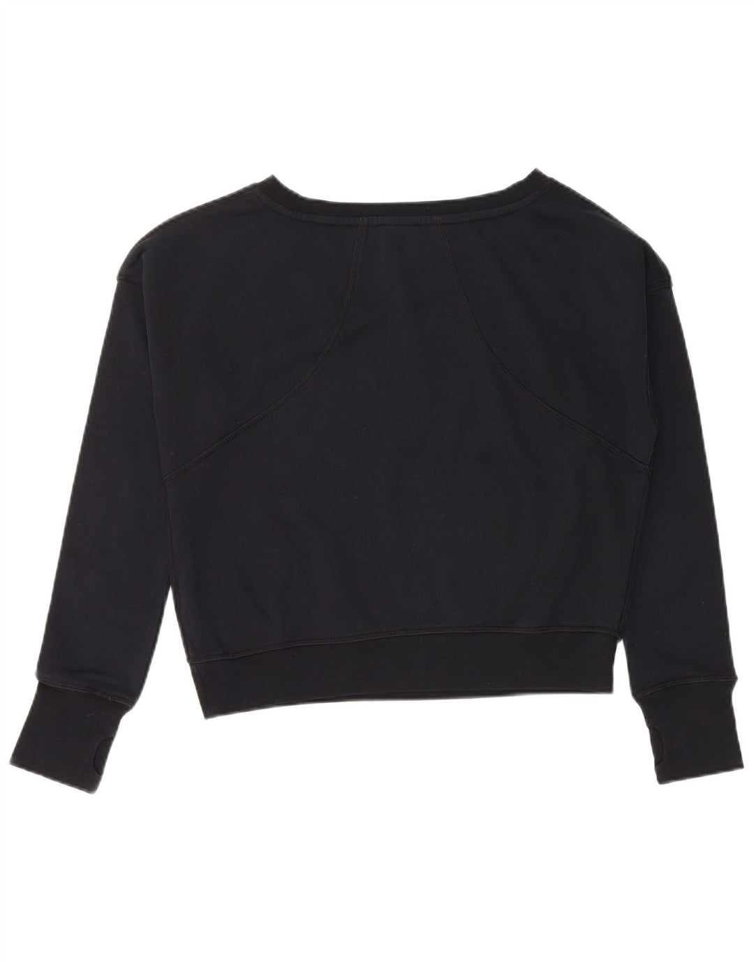 NIKE Girls Crop Graphic Moletom Jumper 13-14 Anos XL Preto Algodão