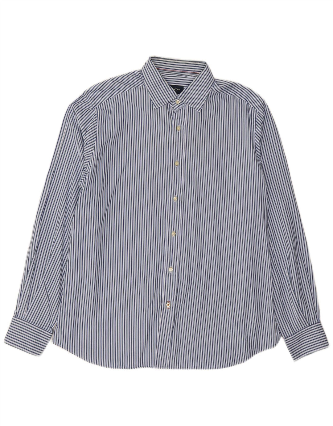 Camisa masculina Massimo Dutti XL risca de giz azul
