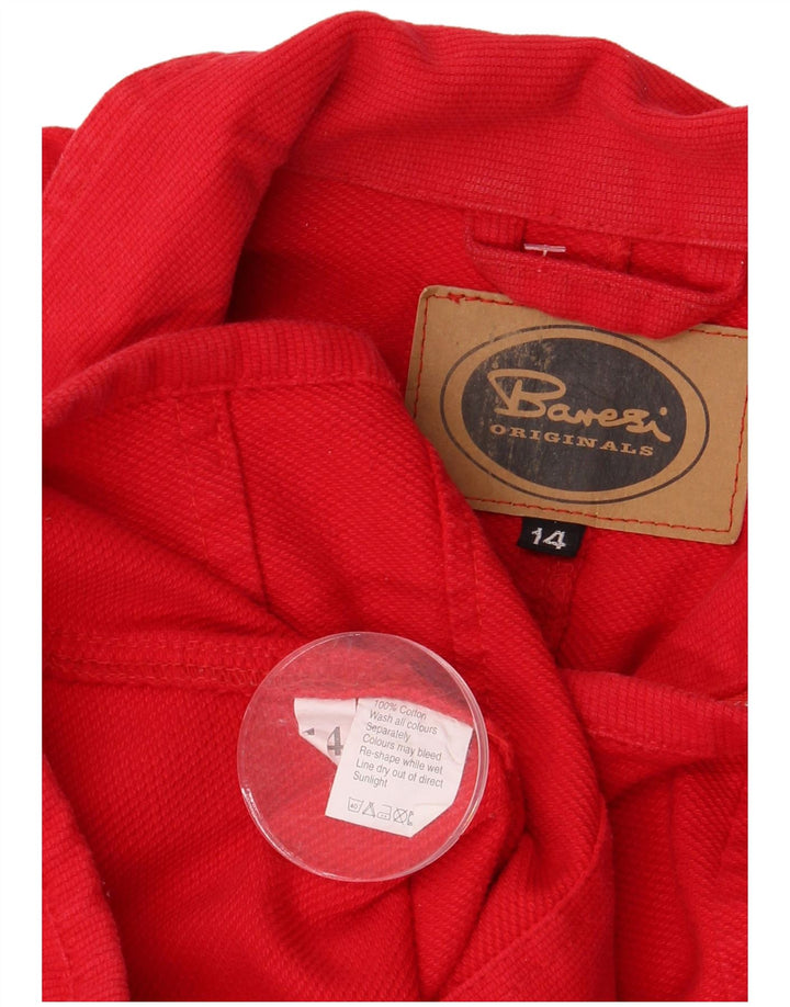 Jaqueta bomber feminina VINTAGE UK 14 grande algodão vermelho